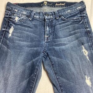 7 for all mankind Bootcut 002868 distressed blue jeans size 28